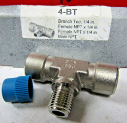 ??NEW SWAGELOK  SS-4-BT STAINLESS BRANCH TEE 1/4