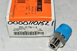 NEW SWAGELOK 304L-6-TSW-1-8 MALE CONNECTOR 3/8X1/2IN NPT TUBE SOCKET