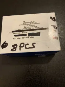 SWAGELOK SS-810-9 NEW IN BOX 8 PCS UNION ELBOW 1/2 TUBE X 1/2 TUBE