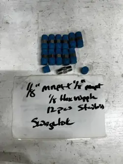 LOT OF 12PCS SWAGELOK  HEX PIPE NIPPLE 1/8