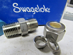 ??NEW SWAGELOK SS-600-1-4 MALE STRAIGHT CONNECTOR 3/8