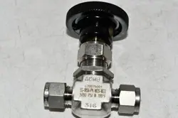 NEW SWAGELOK SS-1RS6-PK-W20-W22 MANUAL STAINLESS NEEDLE VALVE 3/8''