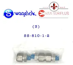 QTY:3 ~NEW~ SWAGELOK P.N.: SS-810-1-2, 1/2 TUBE X 1/8 MNPT, SS-316 CONNECTORS