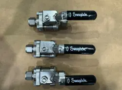 (3) -SWAGELOK SS-63TS8 STAINLESS STEEL 60 SERIES BALL VALVES 1/2