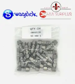 QTY:24 ~NEW~ SWAGELOK P.N.: SS-400-6, 1/4 TUBE OD X 1/4 TUBE OD, SS316 - UNION
