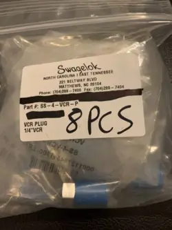 SWAGELOK SS-4-VCR-P NEW IN PACK 8 PCS VCR PLUG 1/4 VCR