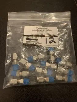 SWAGELOK SS-400-1-2 NEW 12 PCS MALE CONNECTOR 1/4 TUBE X 1/8 MNPT