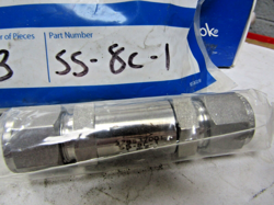 ??NEW SWAGELOK SS-8C-1 POPPET CHECK VALVE 1/2