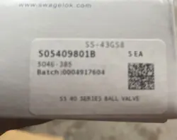 NEW BOX OF (5)  SWAGELOK SS-43GS8 1/2
