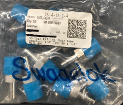 SWAGELOK SS-4-TA-1-4, MALE TUBE ADAPTER, 1/4