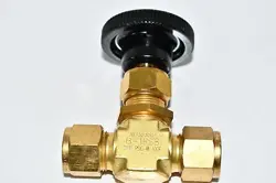 NEW SWAGELOK B-1KS8 MANUAL TUBE BRASS 2100PSI 1/2IN NEEDLE VALVE
