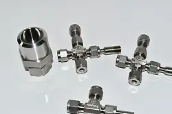 LOT OF 4 NEW SWAGELOK FITTINGS, VALVE PARTS