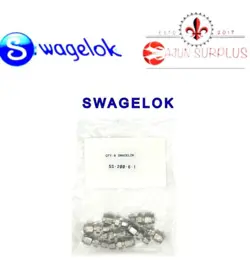 QTY:8 ~NEW~SWAGELOK, PN: SS-200-6-1, 1/8 TUBE X 1/16 TUBE REDUCE UNIONS SS-316
