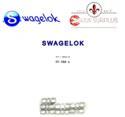 QTY: 7 ~NEW~SWAGELOK, P.N.: SS-200-6, 1/8 TUBE OD X 1/8 TUBE OD, SS-316 UNIONS