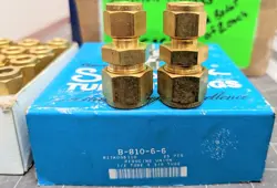 BRASS SWAGELOK B-810-6-6
