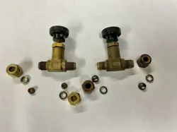 SWAGELOK BRASS SCREWED BONNET NEEDLE VALVES 4JN LOT OF 2