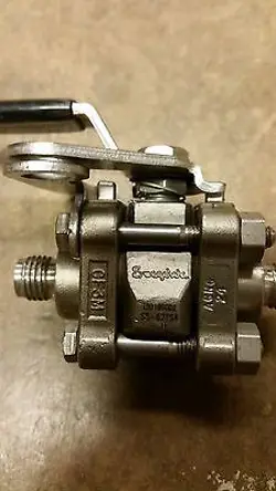 SWAGELOK SS-62TS4-JL BALL VALVE REINFORCED PTFE SEATS, 1/4 IN.