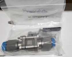 NEW SWAGELOK SS-63TFVCR12-JL 60 SERIES BALL VALVE 3/4IN FVCR ENDS LOCKING LEVER