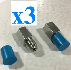 X3 NEW SWAGELOK SS-4-VCR-7-4 STAINLESS FITTING 1/4 IN VCR X 1/4 IN FNPT 3PCS