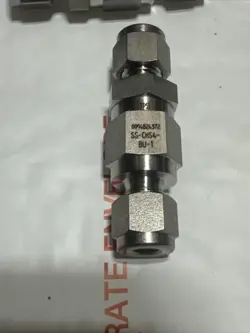 NEW SWAGELOK STAINLESS POPPET 6000 PSI CHECK VALVE, 1/4