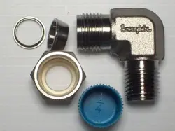 1- SWAGELOK STAINLESS STEEL ELBOW FITTING, 3/8