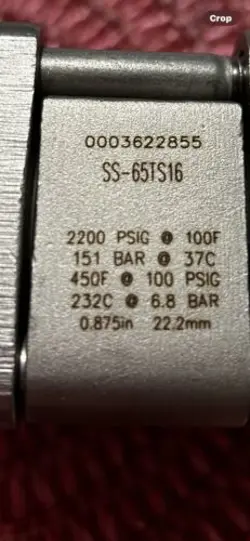 SS-65TS16 BALL VALVE