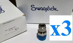 X3 NEW SWAGELOK SS-810-1-12 FITTING 1/2 IN. TUBE OD X 3/4 IN. MALE NPT