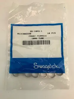 NEW SWAGELOK SS-10M3-1 PACK OF 10 FRONT FERRULE 10MM TUBE R1ICB0333B