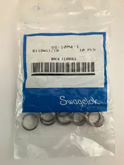 NEW SWAGELOK SS-10M4-1 PACK OF 10 BACK FERRULE R11DW1121B