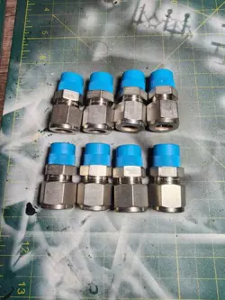 LOT OF 8: SWAGELOK SS-810-1-6, 316 STAINLESS STEEL FITTING, 1/2