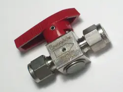 1- SWAGELOK STAINLESS STEEL VENTED PLUG VALVE, 1/4