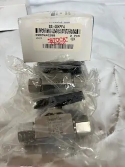 SWAGELOK SS-4SKPF4 1/4 TURN FNPT VALVE, LOT OF 2, NEW OPEN BOX
