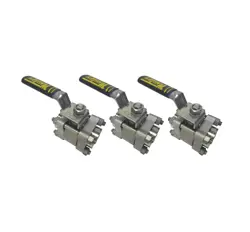 LOT 3X WHITEY SWAGELOK S-65TF12 STAINLESS STEEL BALL VALVE 2200 PSI WOG 3/8