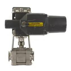 WHITEY 135SR PNEUMATIC 90 ANGLE ACTUATOR   SWAGELOK SS-67TSW24T BALL VALVE 1.5