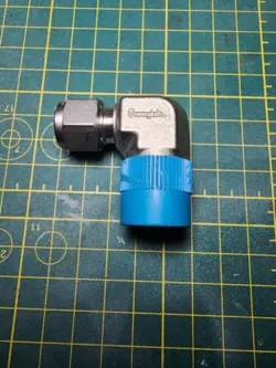 1- SWAGELOK STAINLESS STEEL ELBOW FITTING, 3/8