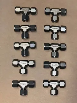 NEW SWAGELOK SS-810-3  TUBE FITTING, UNION TEE, 1/2 IN. TUBE OD, 10 PIECES
