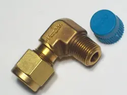 1 - SWAGELOK BRASS ELBOW FITTING, 1/4