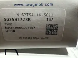 NEW IN THE BOX SWAGELOK M-62TS4-JK-SC11 MONEL  SERIES BALL VALVE  1/4 IN TUBE