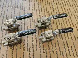 LOT OF 4 SWAGELOK SS BALL VALVE  CF3M COMPRESSION