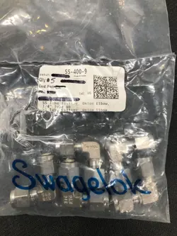 SWAGELOK SS-400-9, UNION ELBOW, 1/4