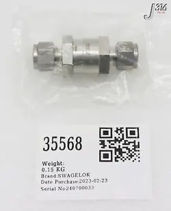35568 SWAGELOK POPPET, 30 PSI (NEW) SS-CHS6-30
