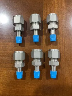 1 LOT OF 6 - SS-600-R-4 SWAGELOK TUBE FITTING REDUCER, 3/8 IN. TUBE OD X 1/4 IN.