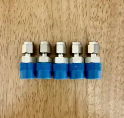 LOT OF 5 SWAGELOK SS-200-1-4, 1/8 OD TUBE X 1/4