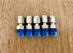 LOT OF 5 SWAGELOK SS-200-1-2, 1/8 OD TUBE X 1/8
