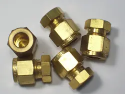 5 - SWAGELOK BRASS CAP FITTING, 3/8