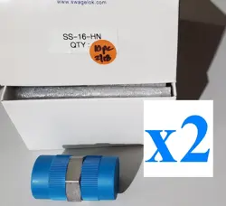X2 NEW SWAGELOK SS-16-HN STAINLESS PIPE FITTING HEX NIPPLE, 1 IN MALE NPT