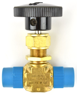 NEW SWAGELOK B-1RM4 BRASS INTEGRAL BONNET NEEDLE VALVE - 1/4