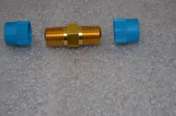 SWAGELOK / CAJON B-4-HN BRASS PIPE FITTING HEX NIPPLE 1/4