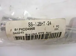 27'' SWAGELOK SS-12BHT-24, BRAIDED HOSE ASSEMBLY 3/4