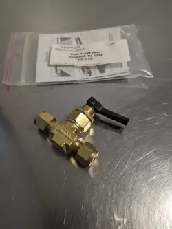 SWAGELOK B-1GS4 BRASS TOGGLE VALVE